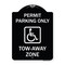 Signmission Georgia ADA Handicapped Parking Accessible Permit Parking Only Tow-Away Zone with Sym, BW-1824-23935 A-DES-BW-1824-23935 - alternate 1